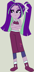 Size: 238x504 | Tagged: safe, artist:jadeharmony, aria blaze, equestria girls, g4, crossover, exeron fighters, exeron outfit, martial arts kids