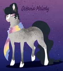 Size: 2343x2646 | Tagged: safe, artist:inisealga, octavia melody, g4, clothes, high res, markings, redesign, scarf