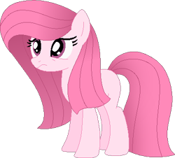 Size: 409x370 | Tagged: safe, artist:muhammad yunus, artist:selenaede, oc, oc only, oc:annisa trihapsari, earth pony, pony, series:the return of annisa, alternate hairstyle, female, frown, mare, missing cutie mark, sad, sad pony, sadness, simple background, solo, transparent background