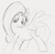 Size: 751x732 | Tagged: safe, artist:dotkwa, fluttershy, pegasus, pony, g4, belly, blushing, chubby, fat, fattershy, female, gray background, grayscale, mare, monochrome, simple background, sketch, solo