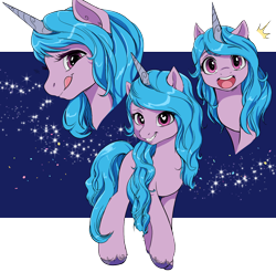 Size: 1526x1500 | Tagged: safe, artist:athorist, artist:pencils, izzy moonbow, pony, unicorn, g5, cute, digital art, female, mare, smiling