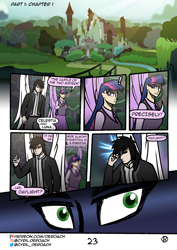 Size: 1000x1415 | Tagged: safe, artist:deroach, twilight sparkle, oc, oc:daylight, alicorn, human, comic:tales from equestria part 1, equestria project humanized, g4, castle of the royal pony sisters, comic, fanfic, humanized, tinyface, twilight sparkle (alicorn), winged humanization, wings