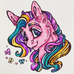 Size: 1080x1080 | Tagged: safe, artist:skior, ploomette, pony, g4, bust, portrait, solo, traditional art