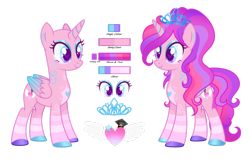 Size: 1920x1220 | Tagged: safe, artist:afterglory, oc, oc only, oc:starflight sparkle, alicorn, pony, bald, female, jewelry, mare, offspring, parent:flash sentry, parent:twilight sparkle, parents:flashlight, solo, tiara