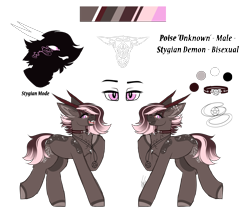 Size: 4500x3820 | Tagged: safe, artist:inspiredpixels, oc, oc only, original species, pony, chest fluff, choker, coat markings, colored hooves, horn, jewelry, male, pendant, reference sheet, simple background, stallion, transparent background