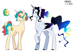 Size: 2387x1687 | Tagged: safe, artist:pandemiamichi, oc, oc only, alicorn, pony, unicorn, duo, male, simple background, stallion, transparent background