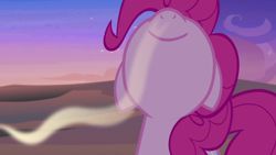 Size: 1280x720 | Tagged: safe, screencap, pinkie pie, earth pony, pony, daring done?, g4, season 7, female, mare, nose in the air, smiling, solo