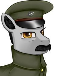 Size: 397x520 | Tagged: safe, artist:truffle shine, pony, boris savinkov, cap, clothes, facial hair, hat, kaiserreich, moustache, ponified, simple background, solo, transparent background