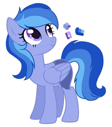 Size: 2100x2400 | Tagged: safe, artist:magicuniclaws, oc, oc only, pegasus, pony, female, high res, magical lesbian spawn, mare, offspring, parent:princess luna, parent:rainbow dash, parents:lunadash, simple background, solo, transparent background