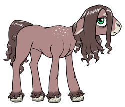 Size: 1208x1031 | Tagged: safe, artist:multiverseequine, derpibooru exclusive, oc, oc only, oc:spots, earth pony, pony, alternate design, colored muzzle, concave belly, daybreak island, earth pony oc, full body, long hair, male, simple background, skinny, solo, spots, thin, transparent background, unshorn fetlocks