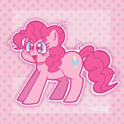 Size: 800x800 | Tagged: safe, artist:cosmiccrayons, pinkie pie, earth pony, pony, g4, cute, solo