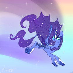 Size: 2000x2000 | Tagged: safe, artist:creeate97, princess luna, alicorn, pony, g4, bat wings, high res, solo, wings