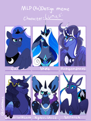 Size: 640x850 | Tagged: safe, artist:shebbart, princess luna, alicorn, pony, g4, meme, solo