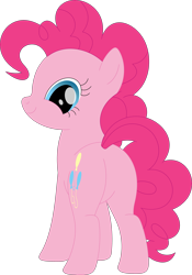Size: 2494x3563 | Tagged: safe, artist:porygon2z, pinkie pie, earth pony, pony, g4, balloonbutt, butt, featureless crotch, high res, plot, simple background, solo, transparent background