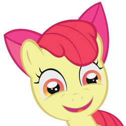 Size: 6000x6000 | Tagged: safe, artist:tollaner, apple bloom, earth pony, pony, g4, bust, faic, female, filly, portrait, simple background, smiling, solo, transparent background, vector