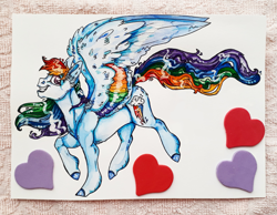 Size: 2805x2172 | Tagged: safe, artist:skior, rainbow dash, pony, g4, high res, solo, traditional art