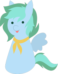 Size: 3629x4657 | Tagged: safe, artist:samsailz, oc, oc:sailz, pegasus, pony, :p, commission, cute, lineless, neckerchief, tongue out, ych example, your character here