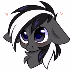 Size: 3000x3000 | Tagged: safe, artist:pesty_skillengton, oc, oc only, pony, chest fluff, floppy ears, heart, heart eyes, high res, simple background, solo, white background, wingding eyes