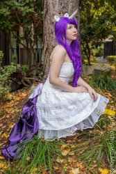 Size: 640x960 | Tagged: safe, artist:littlemissbloo, rarity, human, g4, bare shoulders, clothes, cosplay, costume, irl, irl human, photo, sleeveless