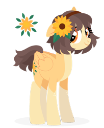 Size: 1280x1565 | Tagged: safe, artist:kabuvee, oc, oc only, pegasus, pony, female, flower, flower in hair, mare, simple background, solo, transparent background
