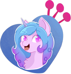 Size: 5061x5257 | Tagged: safe, artist:morrigun, izzy moonbow, pony, unicorn, g5, my little pony: a new generation, cutie mark background, female, horn, mare, open mouth, simple background, solo, transparent background