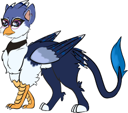 Size: 2090x1841 | Tagged: safe, artist:mimicryfluffoarts, oc, oc:halo brighttail, griffon, ear piercing, earring, female, glasses, griffon oc, jewelry, paws, piercing, talons