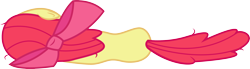 Size: 2906x805 | Tagged: safe, artist:emkay-mlp, apple bloom, earth pony, pony, g4, back, dishevelled, female, filly, simple background, solo, transparent background, vector