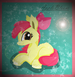 Size: 1628x1664 | Tagged: safe, artist:sacri24, apple bloom, earth pony, pony, g4, female, filly, smiling, solo