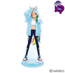 Size: 720x800 | Tagged: safe, artist:yoshit_m, rainbow dash, equestria girls, g4, official, acrylic plastic, acrylic standee, amnibus, belly button, clothes, converse, craft, grin, hoodie, human coloration, looking at you, merchandise, midriff, one eye closed, shoes, smiling, sneakers, wink, winking at you
