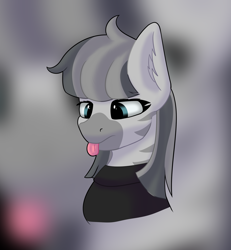 Size: 1912x2065 | Tagged: safe, artist:valthonis, oc, oc only, zebra, blurry background, tongue out