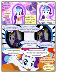 Size: 612x792 | Tagged: safe, artist:newbiespud, edit, edited screencap, screencap, prince blueblood, rarity, pony, unicorn, comic:friendship is dragons, g4, magical mystery cure, the best night ever, a true true friend, comic, dialogue, element of generosity, eye reflection, female, glowing horn, horn, indoors, magic, male, mare, reflection, screencap comic, ship:rariblood, shipping, stallion, straight, surprised, telekinesis