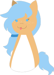 Size: 2834x3925 | Tagged: safe, artist:samsailz, oc, earth pony, pony, :p, commission, cute, high res, lineless, tongue out, uwu, ych result