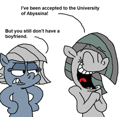 Size: 802x740 | Tagged: safe, artist:dragonboi471, limestone pie, marble pie, earth pony, pony, g4, spoiler:comic, dialogue, duo, duo female, female, hypocrisy, hypocritical humor, simple background, white background