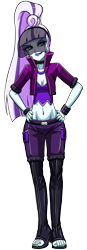 Size: 1112x3204 | Tagged: safe, artist:artemis-polara, coloratura, equestria girls, g4, belly button, belly piercing, bellyring, belt, boots, bracelet, breasts, busty coloratura, cleavage, clothes, countess coloratura, hand on hip, jewelry, nail polish, open-toed shoes, pants, piercing, shoes, simple background, smiling, toenail polish, toes, transparent background, veil