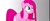 Size: 854x362 | Tagged: safe, artist:pinkamenausuario, pinkie pie, earth pony, pony, fanfic:cupcakes, g4, gradient background, hoof hold, knife, pinkamena diane pie, smiling, solo