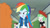 Size: 3410x1920 | Tagged: safe, screencap, curly winds, drama letter, golden hazel, rainbow dash, scribble dee, some blue guy, watermelody, wiz kid, equestria girls, g4, my little pony equestria girls: better together, run to break free, backpack, clothes, cutie mark, cutie mark on clothes, eyes closed, female, geode of super speed, hallway, hoodie, jewelry, lockers, magical geodes, male, necklace, open mouth