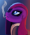 Size: 4530x5309 | Tagged: safe, artist:tazool, pinkie pie, earth pony, pony, g4, bust, cigarette, female, pinkamena diane pie, portrait, simple background, smoking, solo