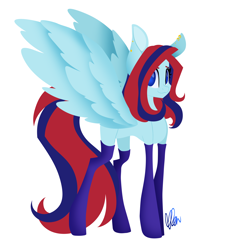Size: 3000x3000 | Tagged: safe, artist:donnie-moon, oc, oc only, oc:ren, pegasus, pony, coat markings, female, high res, mare, pegasus oc, signature, simple background, socks (coat markings), solo, white background, wings