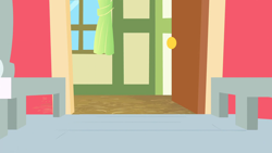 Size: 1280x720 | Tagged: safe, screencap, flight to the finish, g4, background, curtains, door, no pony, ponyville schoolhouse, porch, scenic ponyville, window