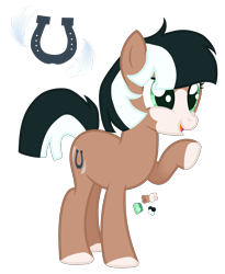 Size: 3500x4264 | Tagged: safe, artist:magicuniclaws, oc, oc only, earth pony, pony, female, mare, offspring, parent:coco pommel, parent:trouble shoes, simple background, solo, transparent background