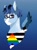 Size: 3033x4063 | Tagged: safe, artist:inisealga, oc, oc only, oc:soaring spirit, pegasus, pony, bandana, bust, glasses, male, pegasus oc, pride flag, pride month, simple background, stallion, straight ally flag, wings