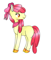 Size: 868x1012 | Tagged: safe, artist:lilywolfpie, apple bloom, earth pony, pony, g4, female, filly, neckerchief, simple background, solo, transparent background