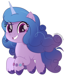Size: 6746x7925 | Tagged: safe, artist:joemasterpencil, izzy moonbow, pony, unicorn, g4, g5, absurd resolution, female, g5 to g4, generation leap, grin, looking at you, mare, movie accurate, simple background, smiling, smiling at you, solo, transparent background, vector