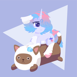 Size: 2084x2084 | Tagged: safe, artist:silverstararts, oc, oc only, pony, unicorn, abstract background, chest fluff, cute, female, fluffy, hair over one eye, heart eyes, high res, horn, lineless, plushie, simple background, solo, unshorn fetlocks, wingding eyes