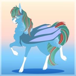 Size: 3000x3000 | Tagged: safe, artist:inisealga, oc, oc only, oc:bacon hoodie, bat pony, bat pony oc, high res, male, simple background, stallion