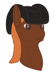 Size: 404x536 | Tagged: safe, artist:moonlight grimoire, oc, oc only, oc:calamity, pegasus, pony, fallout equestria, hat, male