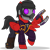 Size: 1280x1274 | Tagged: safe, artist:mlp-trailgrazer, oc, oc only, oc:speedy tempo, pegasus, pony, clothes, cosplay, costume, mask, simple background, solo, star-lord, transparent background, weapon, wing hands, wings