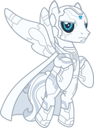Size: 1280x1751 | Tagged: safe, artist:mlp-trailgrazer, oc, oc only, oc:crosser buck, pegasus, pony, clothes, cosplay, costume, male, simple background, solo, stallion, transparent background, vision (marvel)
