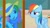 Size: 1280x720 | Tagged: safe, edit, edited screencap, screencap, rainbow dash, rainbow dash (g3), pegasus, pony, g3, g4, girly girl, mirror, rainbow dash always dresses in style, tomboy