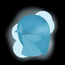 Size: 2552x2568 | Tagged: safe, artist:aonairfaol, oc, oc only, earth pony, pony, abstract background, bust, crying, earth pony oc, floppy ears, high res, solo